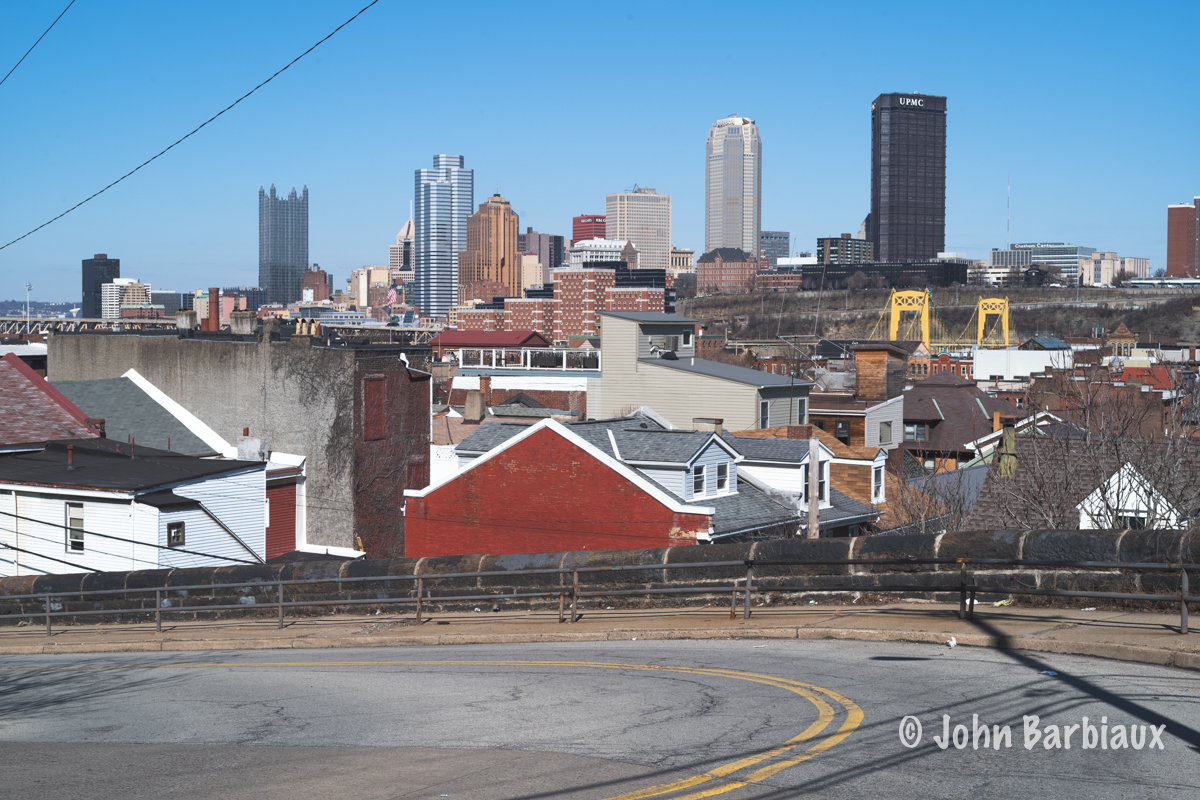Pittsburgh's cityscape taken with the Leica M10-P from the south side of the city.